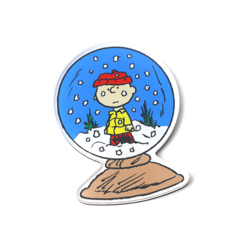 PINTRILL - Charlie Brown Snow Globe Acrylic Magnet - Main Image