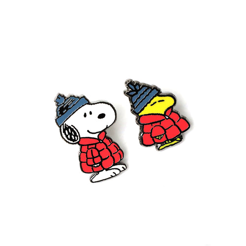 PINTRILL - Snoopy & Woodstock Red Puffer Pin Set - Main Image