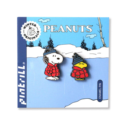 PINTRILL - Snoopy & Woodstock Red Puffer Pin Set - Secondary Image