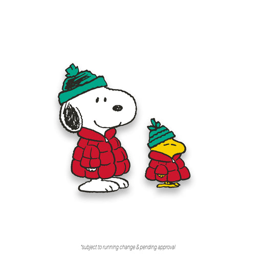 PINTRILL - Snoopy & Woodstock Red Puffer Pin Set - Main Image