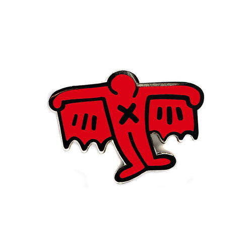 PINTRILL - Bat Demon Pin - Red - Main Image