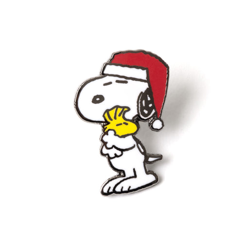 PINTRILL - Snoopy & Woodstock Hug Christmas Pin - Main Image