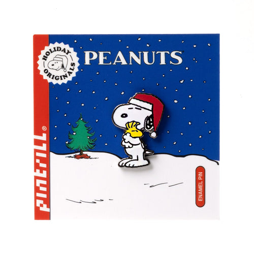 PINTRILL - Snoopy & Woodstock Hug Christmas Pin - Secondary Image